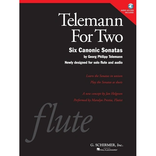 Telemann - 6 Canonic Sonatas for Flute, Playable as Duets or Solo with Online Audio