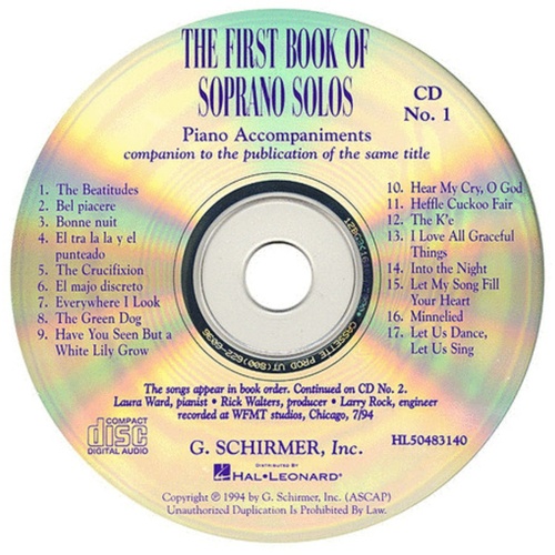 Schirmer - First Book Of Soprano Solos 2Cd Set