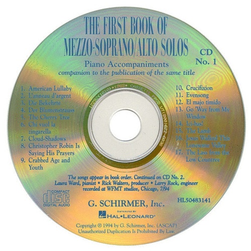 Schirmer - First Book Of Mezzo/Alto Solos 2Cd Set