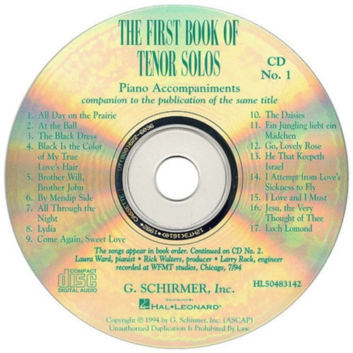 Schirmer - First Book Of Tenor Solos 2Cd Set
