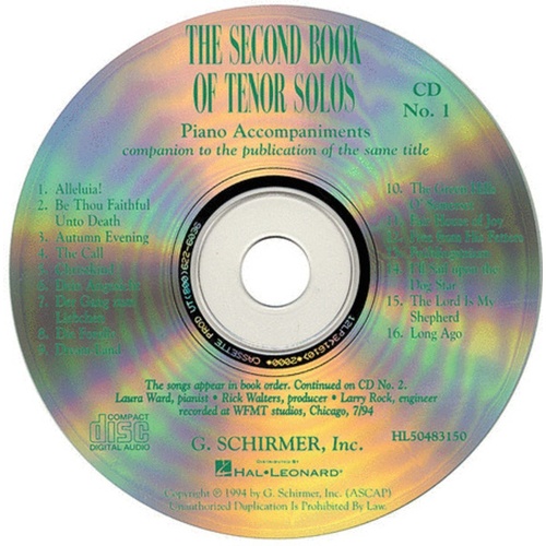 Schirmer - Second Book Of Tenor Solos 2Cd Set