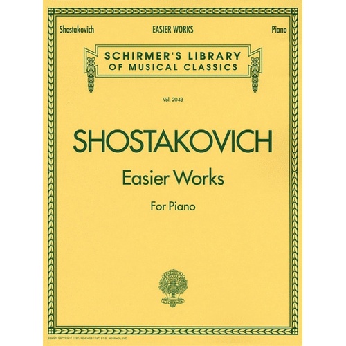 Shostakovich Easier Works Piano Lib.2043 