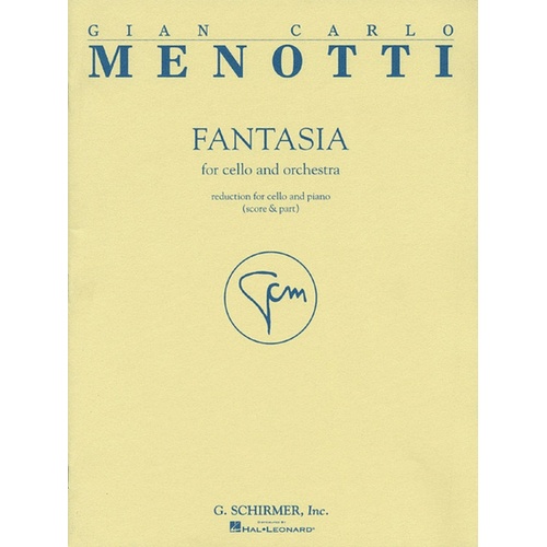 Schirmer - Menotti - Fantasia For Cello And Piano