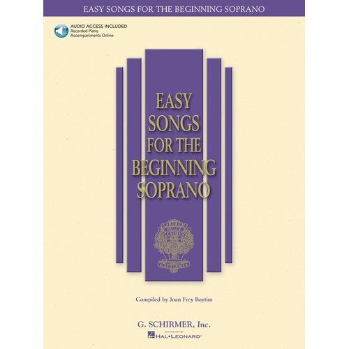 Schirmer - Easy Songs For The Beginning Soprano Book/Online Audio