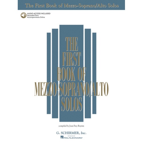 Schirmer - First Book Of Mezzo/Alto Solos Book/Online Audio