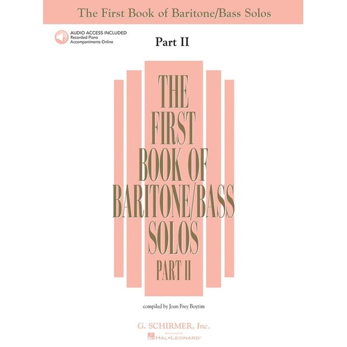 The First Book of Baritone/Bass Solos - Part II by G. Schirmer, Inc.