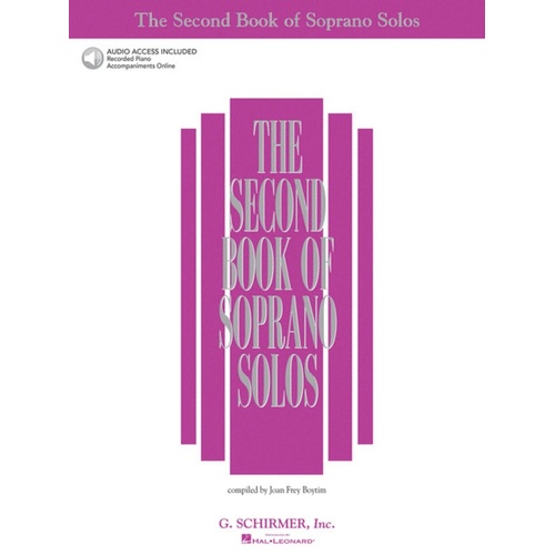 Schirmer - Second Book Of Soprano Solos Book/Online Audio