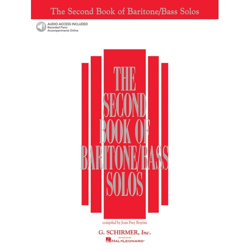 Schirmer - Second Book Of Baritone/Bass Solos Book/Online Audio