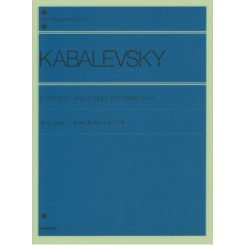 Kabalevsky - 6 Preludes And Fugues Op 61 Piano (Softcover Book)