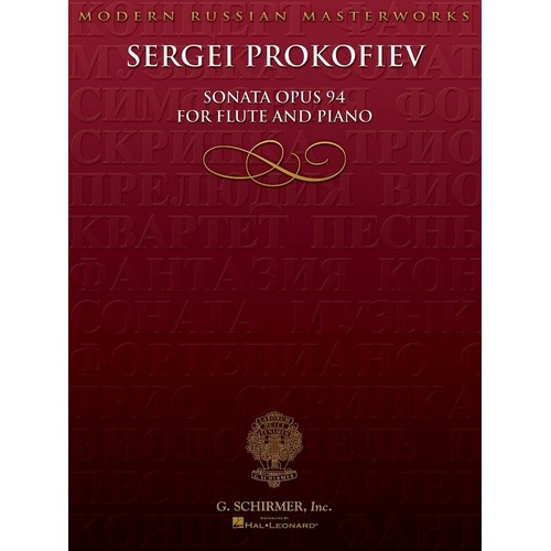 Prokofiev - Sonata Op. 94 for Flute/Piano, G. Schirmer Edition, 64 Pages, Modern Russian Masterworks