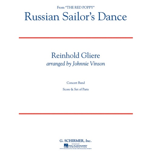 Schirmer - Russian Sailors Dance Concert Band 3 Score/Parts