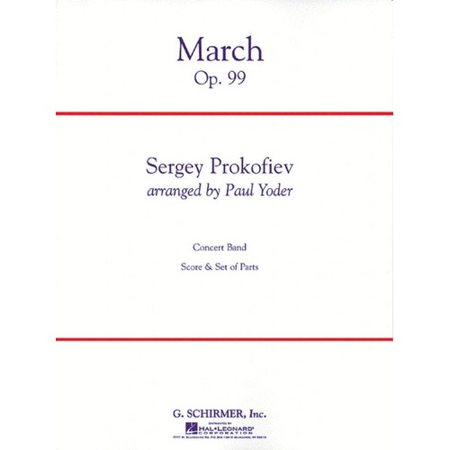 Schirmer - Prokofieff - March Op 99 Concert Band 4 Score/Parts