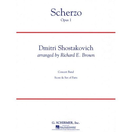 Schirmer - Shostakovich - Scherzo Op 1 Concert Band 4 Score/Parts