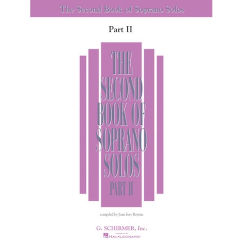 The Second Book Of Soprano Solos Part Ii Softcover Book (Classical Vocal)