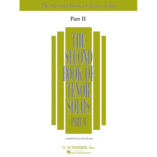 Schirmer - Second Book Of Tenor Solos Pt 2