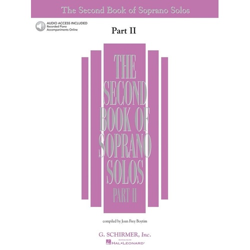 The Second Book of Soprano Solos Part II by G. Schirmer, Inc. - 152 Pages, Vocal Music for Advancing Students