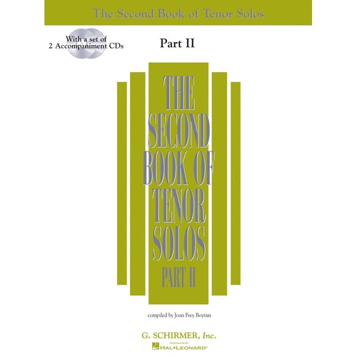 Schirmer - Second Book Of Tenor Solos Pt 2 Book/CD