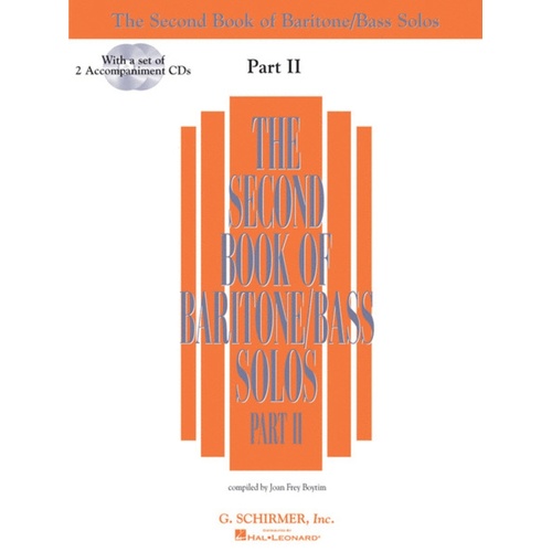 Schirmer - Second Book Of Baritone/Bass Solos Pt 2 Book/CD