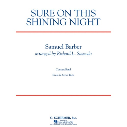 Schirmer - Sure On This Shining Light Concert Band 3 Score/Parts