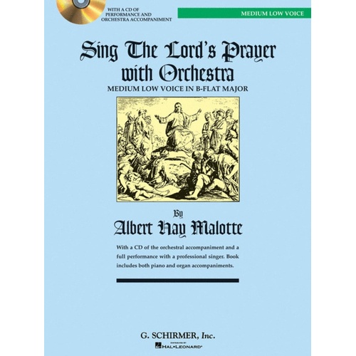 Schirmer - Malotte - Lords Prayer Medium/Low B Flat Book/CD