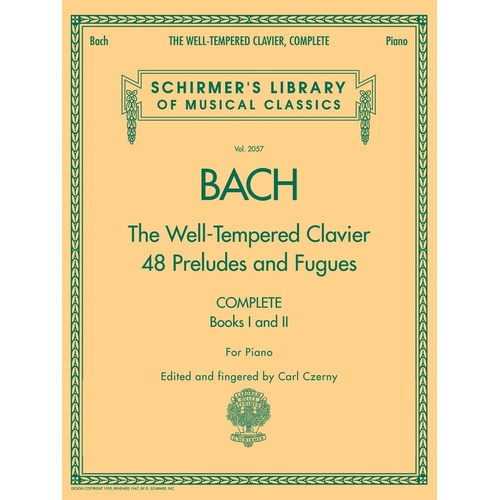Bach - Well Tempered Clavier Complete For Piano (Softcover Book)