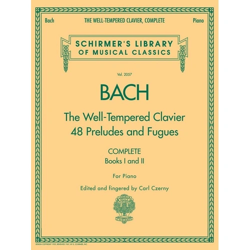 Bach - Well Tempered Clavier Complete for Piano, 256 Pages, G. Schirmer