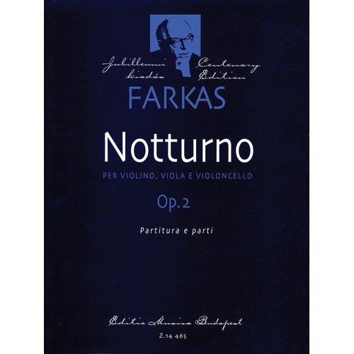 Notturno Op 2 Violin Viola Cello (Softcover Book)