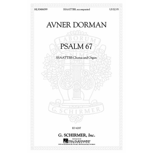 Schirmer - Dorman - Psalm 67 SSAATTBB/Organ