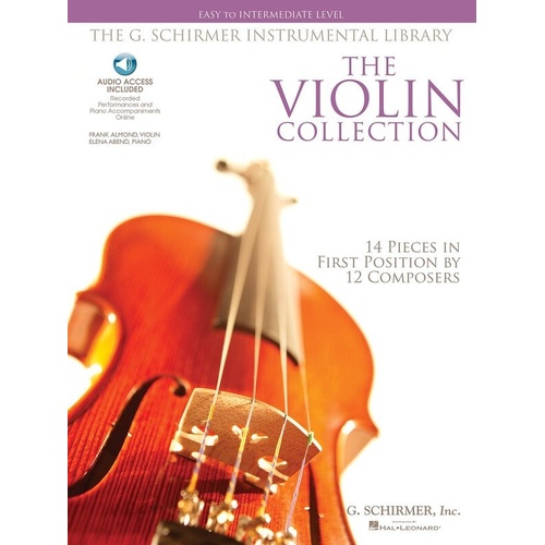The Violin Collection Easy-Intermediate Book by G. Schirmer, 48 Pages, Online Accompaniments Available
