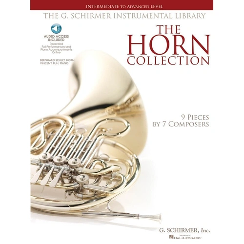 The Horn Collection: Intermediate to Advanced Level by G. Schirmer, Inc., 96 Pages, Includes Companion Recordings, Horn Instrument