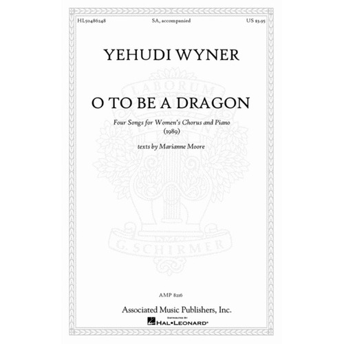 Wyner 4 Songs For Womens Chorus/Piano 