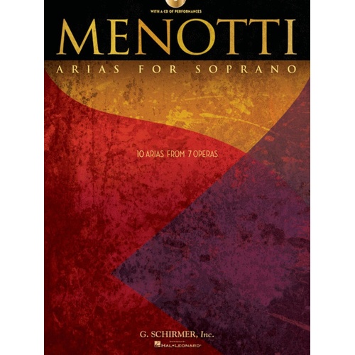 Schirmer - Menotti - Arias For Soprano Book/CD
