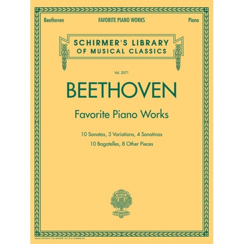 Beethoven Favourite Piano Works 