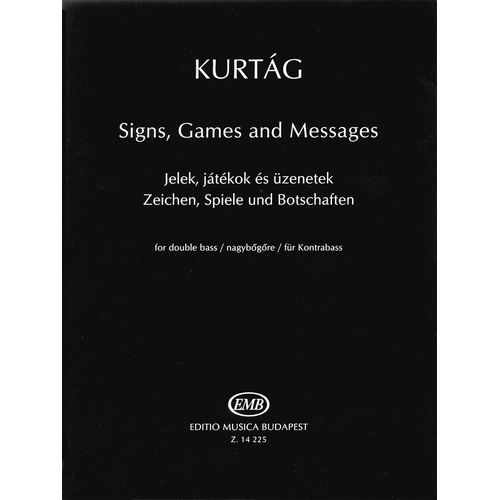 Signs Games And Messages Double Bass/Piano (Softcover Book)