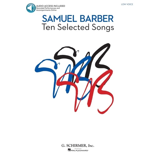 Schirmer - Barber - 10 Selected Songs Low Voice Book/CD