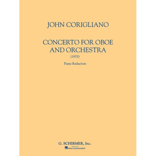 Corigliano: Oboe Concerto Score And Parts 