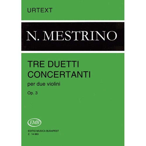 3 Duetti Concertanti Op 3 2 Violin Sco Pts 