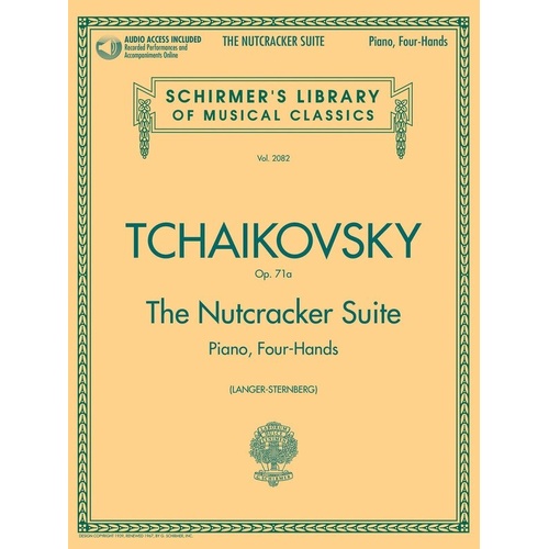 Tchaikovsky - Nutcracker Suite Piano Duet BK/OLA, Op. 71a, 72 Pages, G. Schirmer Edition with Companion Recordings
