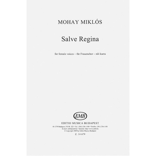 Salve Regina SSAA A Cappella (Octavo)