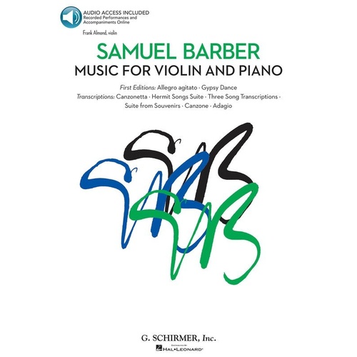 Samuel Barber - Music for Violin and Piano Book with Online Audio