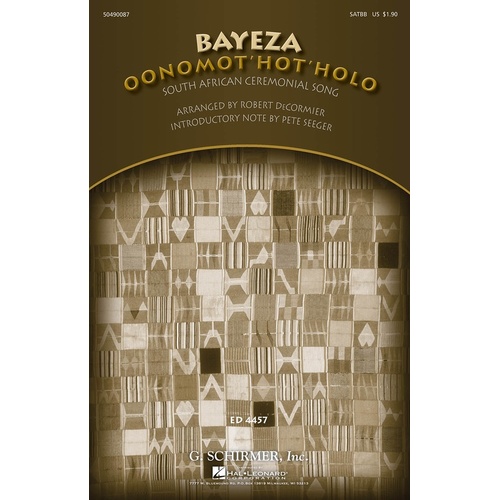 Bayeza (Oonomot Hot Holo) SATBb (Octavo)
