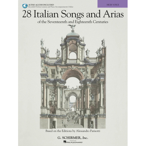 Schirmer - 28 Italian Songs And Arias High Voice Book/Online Audio