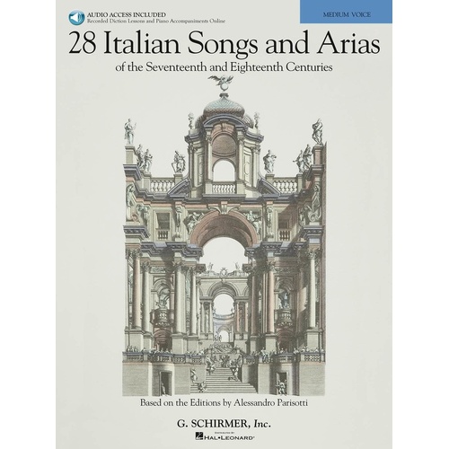 Schirmer - 28 Italian Songs And Arias Medium Voice Book/Online Audio