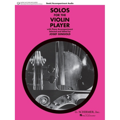 Solos for the Violin Player by Josef Gingold with Online Piano Accompaniments and Playback+ Audio Features