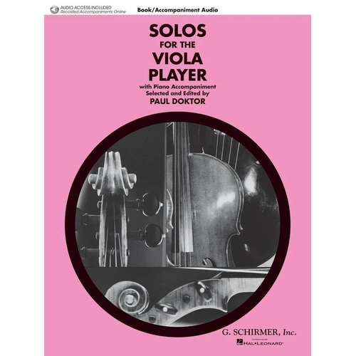 Solos for the Viola Player by G. Schirmer, Inc., 80 pages, includes works by Schubert, Mozart, Beethoven, and more.