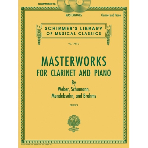 Masterworks For Clarinet And Piano CD Only 