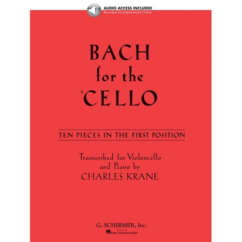 Bach For Cello Book/Online Audio (Softcover Book/Online Audio)