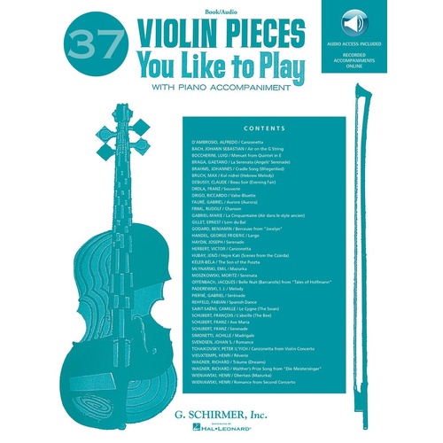 37 Violin Pieces You Like To Play Book/Online Audio (Softcover Book/Online Audio)