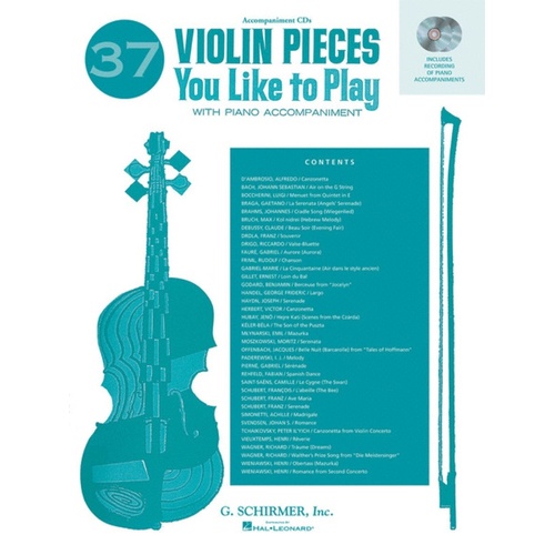 37 Violin Pieces You Like To Play 2 CDs Only 