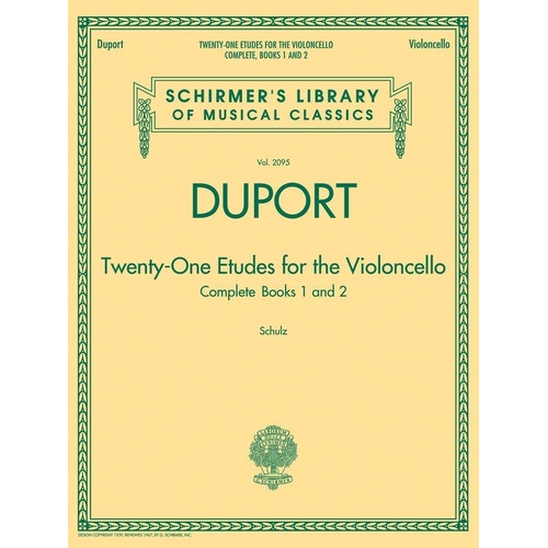 Duport - 21 Etudes for Cello Complete Edition Books 1-2